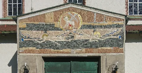 Augsburg Oberhausen, St. Martin, Südportal, Mosaik 2019 10