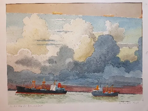 Aus Der Elbe Bei Brunsbüttel