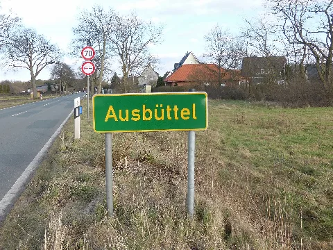 Ausbüttel Siedlung Schild