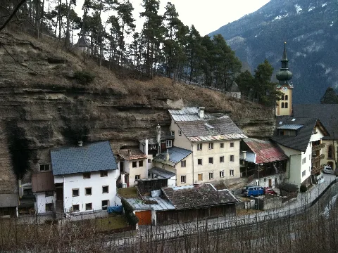 Austria Imst In The Rock Buildings