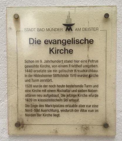 Bad Münder Infotafel Kirche