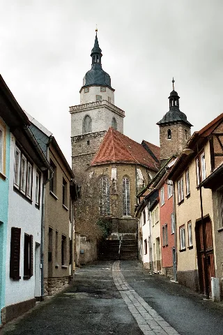 Bad Tennstedt, The Kleine Kirchgasse And The Town Church