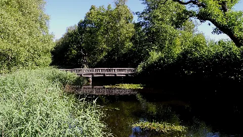 Bad Wurzach Kurpark, Brücke Wurzacher Ach 2013