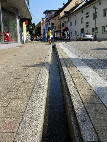 Bächle In Der Hauptstraße Von Wehr