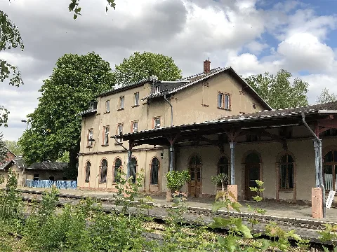 Bahnhof Rochlitz, Empfangsgebäude (Gleisseite) (4)