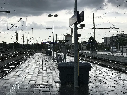 Bahnhof Weilheim (Oberbay) Während Eines Gewitters (Juli 2017)