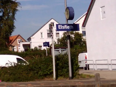 Bahnhofsschild Elsfleth