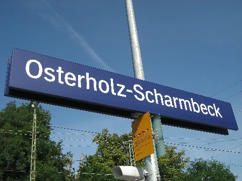 Bahnhofsschild Osterholz Scharmbeck