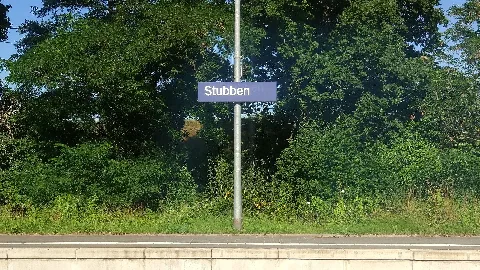 Bahnhofsschild Stubben 170709
