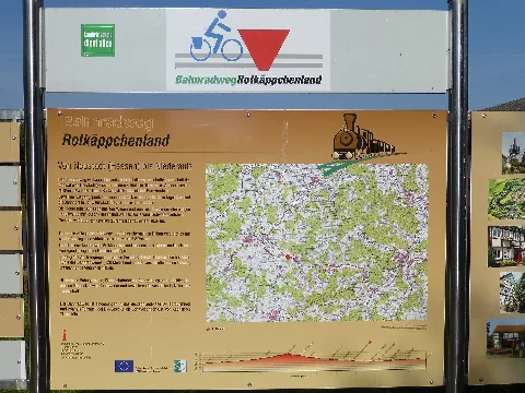 Bahnradweg Rotkäppchenland Infotafel