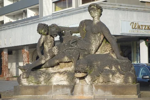 Baroque Fountain Figure, Hauptstraße, Dresden, Germany Dresden, Germany Dsc08976