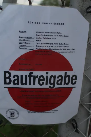 Baufreigabeschild Sender Buchen25042019