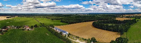 Bernsdorf Großgrabe Erlenteich Aerial Pan Alt