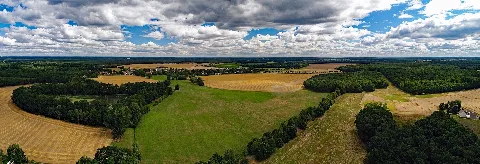 Bernsdorf Großgrabe Erlenteich Aerial Pan Alt2