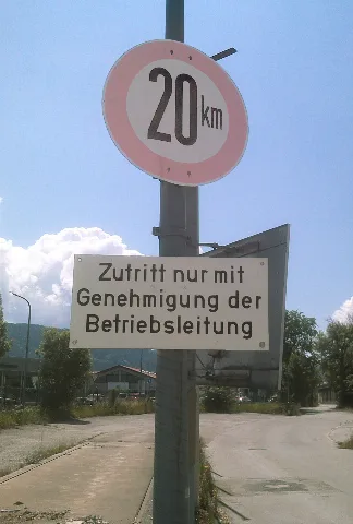 Bild 21 Verbot Der Überschreitung Bestimmter Fahrgeschwindigkeiten (Stvo 1956) Mit Zusatzschild (Stvo 1953)