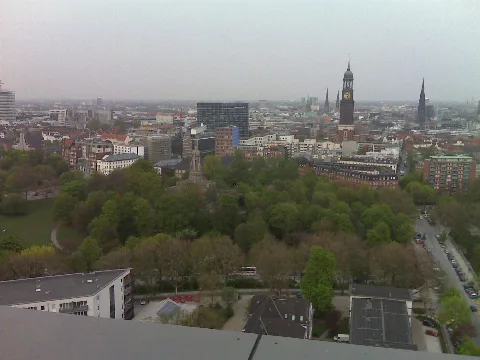 Bismarck Denkmal In Hamburg Von Oben