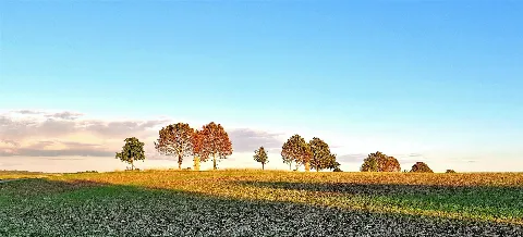 View of the Way of the Cross to Kalteneber from the direction of the village on the Klus, Kalteneber, Heilbad Heiligenstadt, Eichsfeld, Thuringia