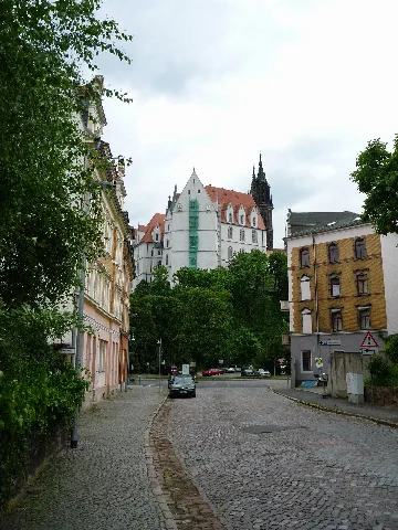 Blick Auf Die Albrechtsburg Von Der Leipziger Straße