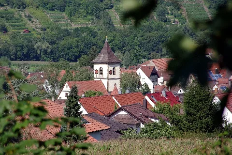 Blick Auf Dorfzentrum Unterriexingen