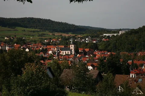 Blick Auf Reichelsheim Im Odenwald