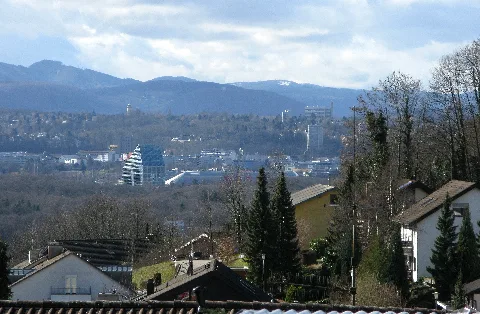 Blick Richtung St. Jakob Und Bruderholz Von Der Oberen Talstraße In Grenzach