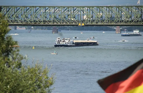 Blick Vom Hanns Dieter Hüsch Steg Rheinabwärts