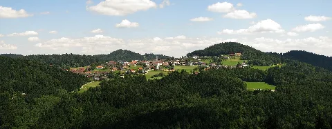 Blick Vom Herzogreitherfelsen Auf St. Leonhard Bei Freistadt