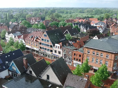Blick Vom Kirchturm St Marien Auf Winsen Luhe In Die Marktstraße Am 12Mai2013
