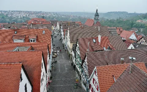 Blick Vom Oberen Torturm In Marbach Auf Die Marktstraße Panoramio
