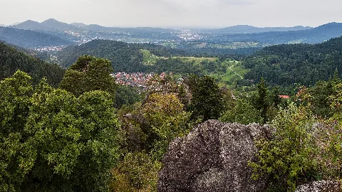 Blick Von Den Lautenfelsen Auf Lautenbach