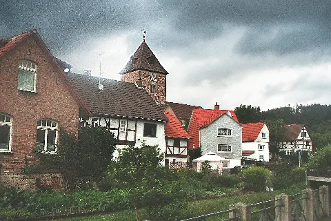Blickershausen (Witzenhausen), Blick Zur Dorfkirche