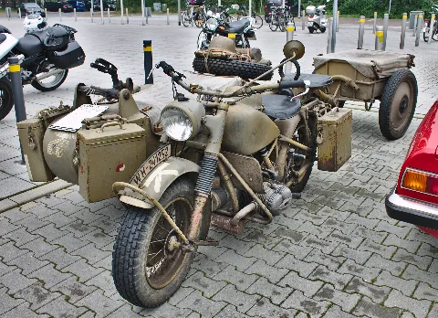 Bmw R 75 Wehrmacht With Sidecar & Trailer