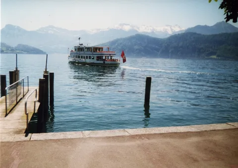 Boat On Lake, Switzerland Scan01
