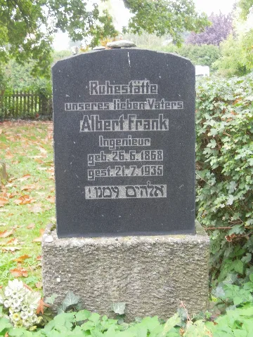 Bodenwerder Jüdischer Friedhof Grabstein Albert Frank