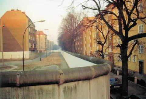 Bouchéstraße Harzer Straße Berliner Mauer, 1989 11 18
