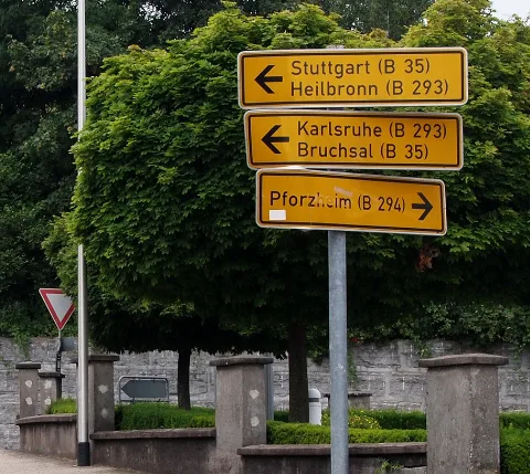 Bretten Silcherweg Wegweiser