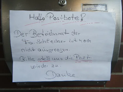 Briefkasten Schlecker Filiale Uhlandstraße, Dortmund Nordstadt