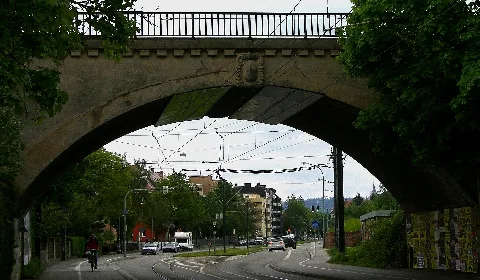 Brücke Merzhauserstraße Freiburg Richtung Freiburg