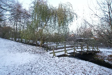 Brücke Über Den Fangdiekgraben In Hamburg Lurup
