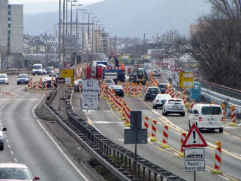 Brückenarbeiten Europabrücke Koblenz 02 2011