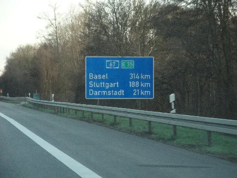 Bundesautobahn 67 In Der Nähe Von Mainz Richtung Darmstadt (19 03 2011)