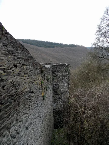 Burg Waldeck Mauer Und Turm Der Unterburg
