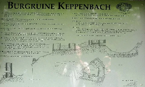 Burgruine Keppenbach In Freiamt, Tafel