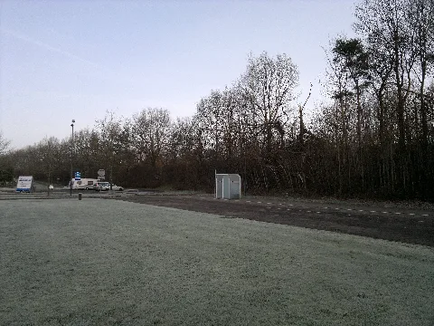 Bus Stop On The Border Of Denmark And Germany