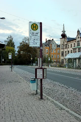 Bus Stop Sign At The Train Station In Lichtenstein (Barras)