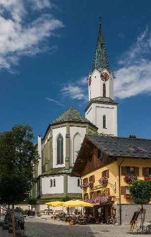 Catholic Church St. John The Baptist In Bad Hindelang From East