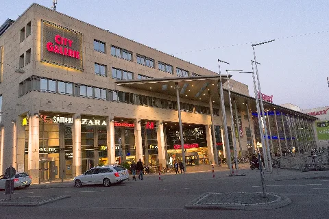 City Galerie In Augsburg At Dusk