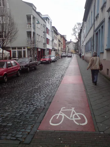 Contra Flow Cycle Lane Darmstadt