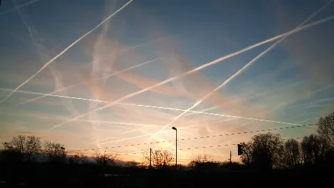 Contrails Near Frankfurt (Germany), 2012