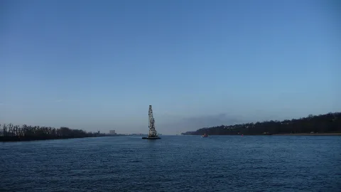 Crane On The Elbe A